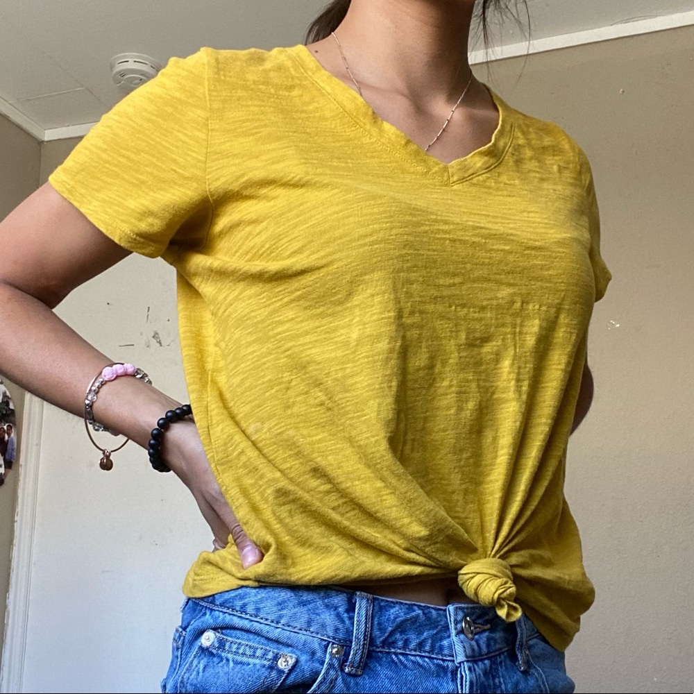 Yellow V-Neck Tee